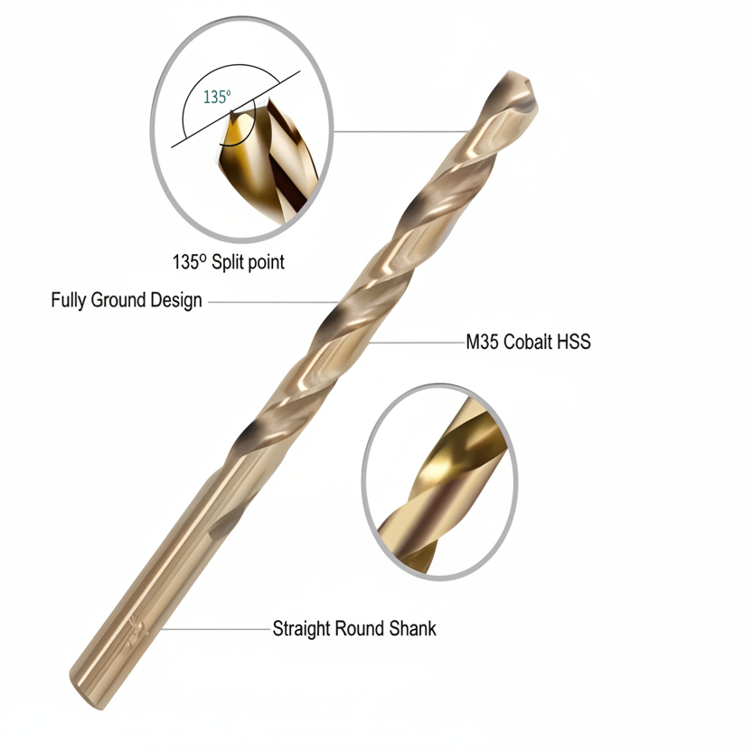 broca metal hss cobalto 5% prodelta