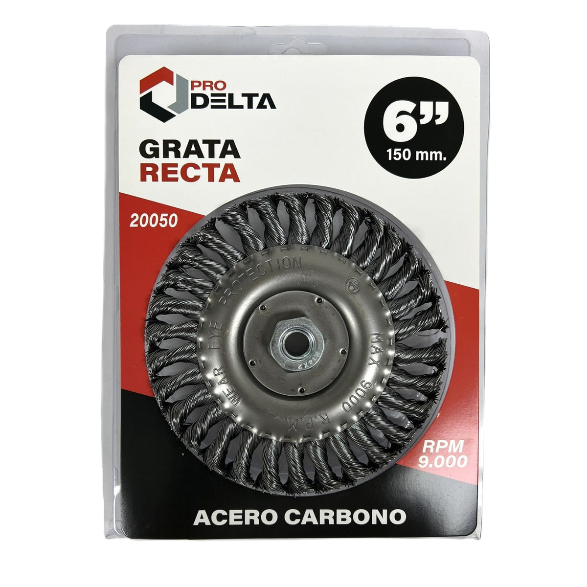 GRATA RECTA 6" 150MM TRENZADA M14 PRODELTA
