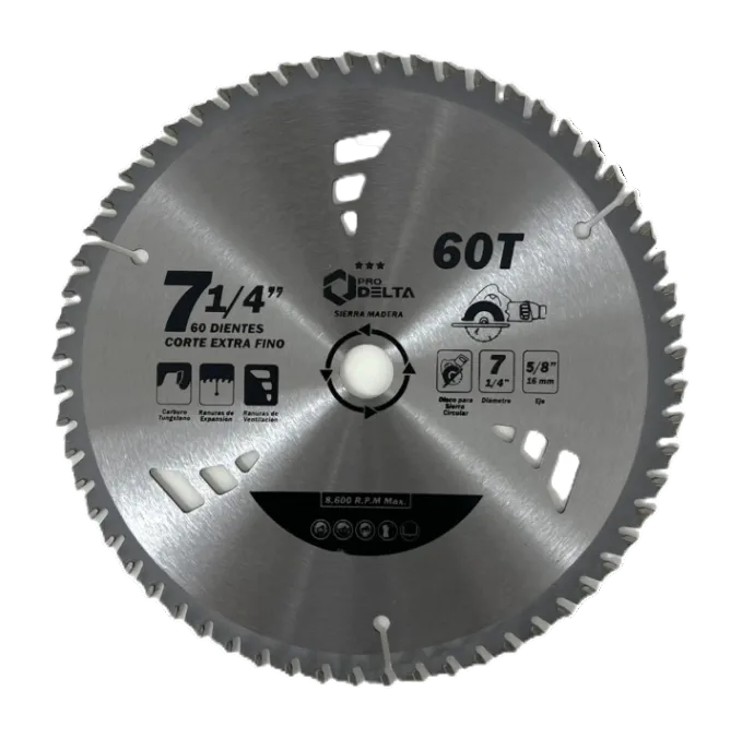 DISCOS PARA SIERRA CIRCULAR  7 1/4" 60 DIENTES
