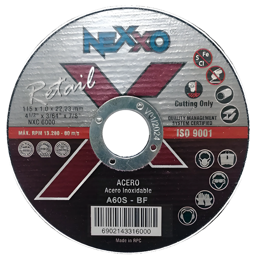 disco de corte nexxo 4 1/2" x 1 mm